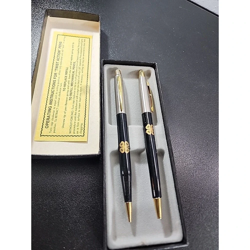 Vintage 4H Club Logo Pen‎ And Pencil Set  Alexander Ballpoint Pen Lead Pencil